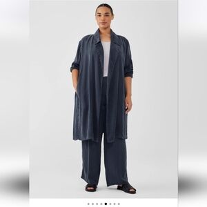 NWT Eileen Fisher Sandwashed Twill Trench Coat Size PL